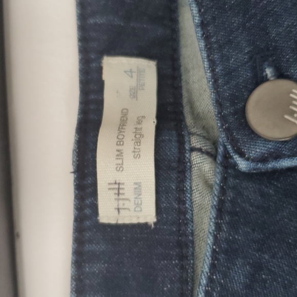 J Jill Denim Jeans π Slim boyfriend dark Wash Size 4 petite - Picture 5 of 5